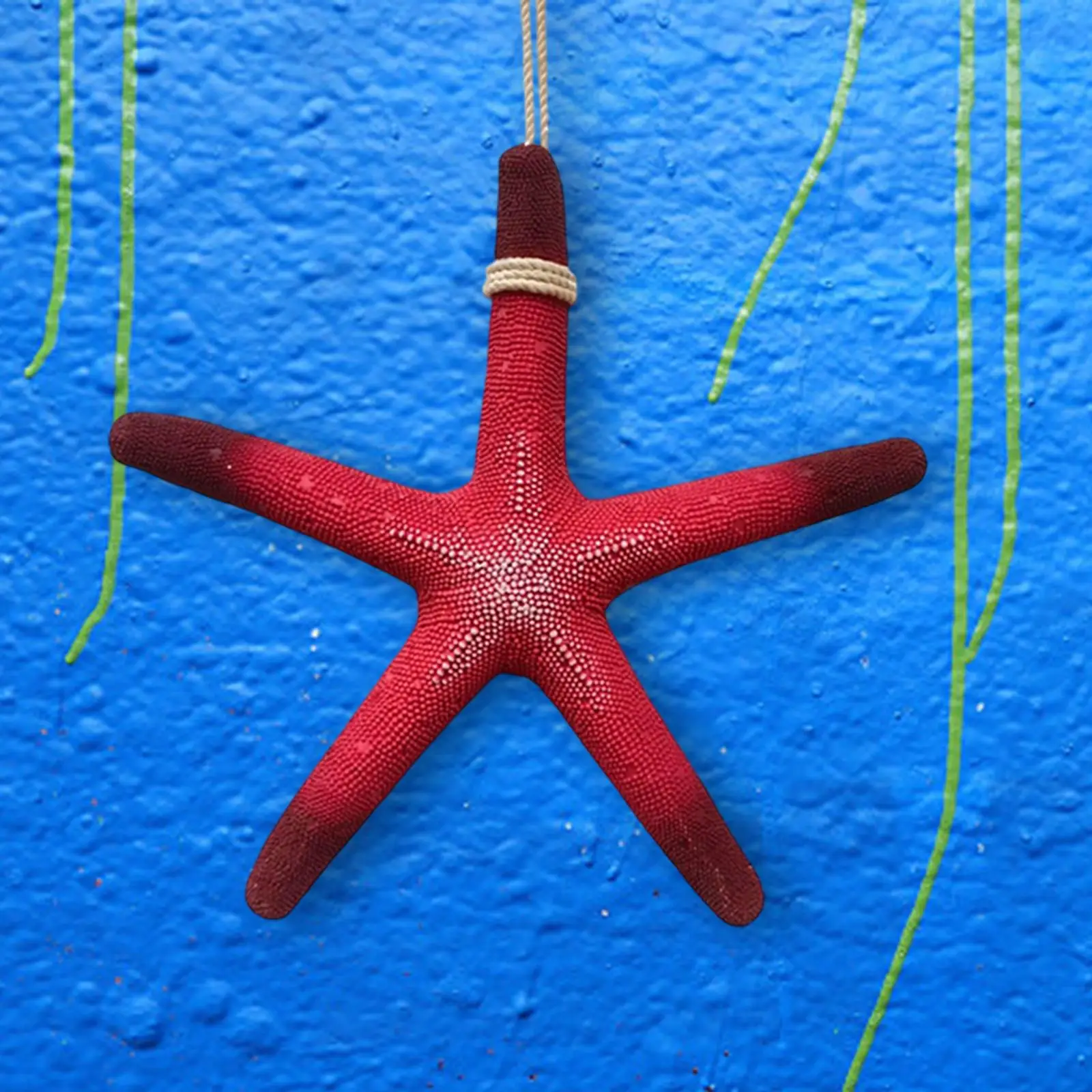 Resin Starfish Ornament Large Faux Sea Star Hanging Wall Decor for Christmas Tree Beach Wedding Party Coastal Home Art