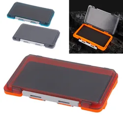 17.2x9.8x2cm / 6.8x3.8x0.8inch Slit Foam Case Super Slim Translucent Fly Fishing Lures Box for Fly Hook / Sequin Bait Storage