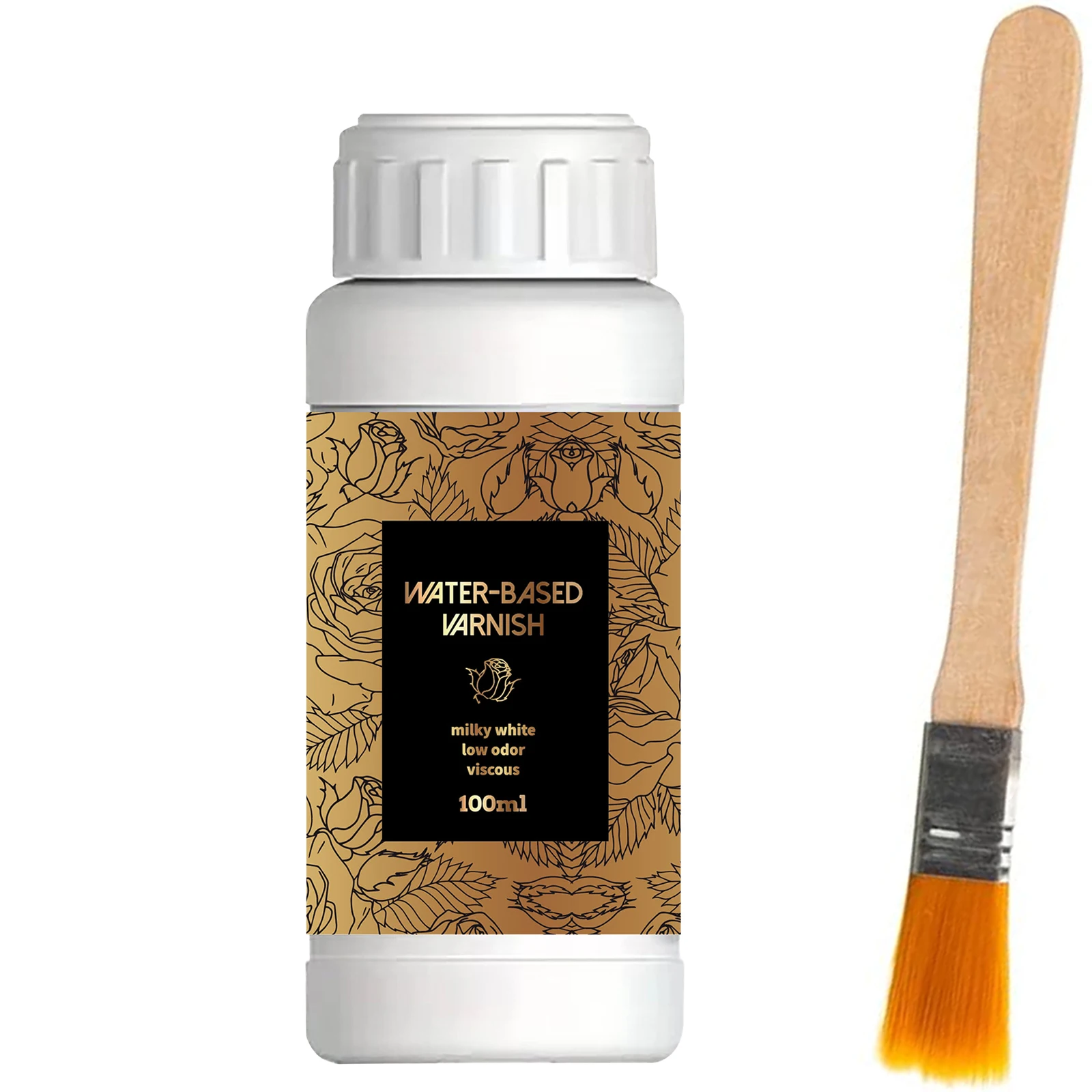 100ML/200ML gouden folie lijmset - metalen lijm op waterbasis met borstel voor ambachten, schilderen en kunstprojecten