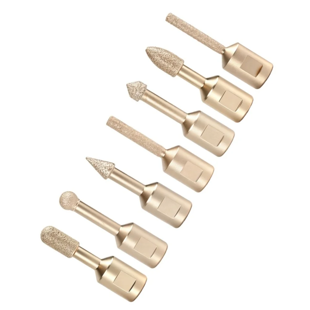 7pcs Grinding Head Set Ceramic Tiles Hole Opener For 100mm Angle Grinders For Glass Marble Ceramic Stone Dry Drilling Bit