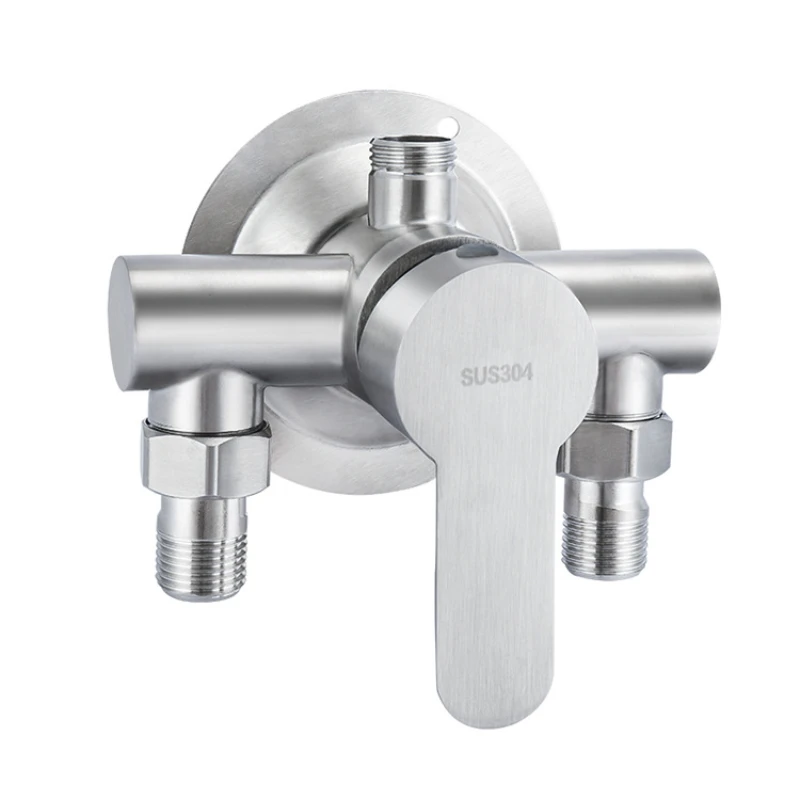

304 stainless steel hot and cold mixer taps bathtub faucets wall bathroom shower faucet mixing valve brushed nickel
