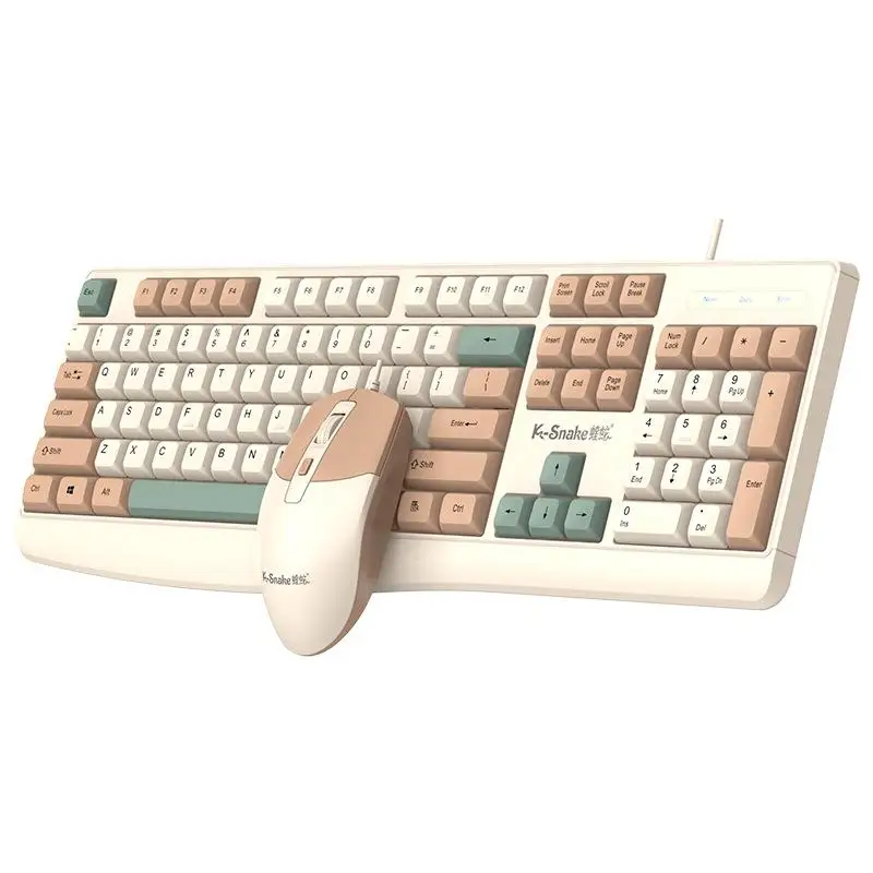 

Viper K3 Wired Gaming Keyboard with Mouse - Three-Color Design for Office And Gaming Universal 104-Key Layout Non Waterproof