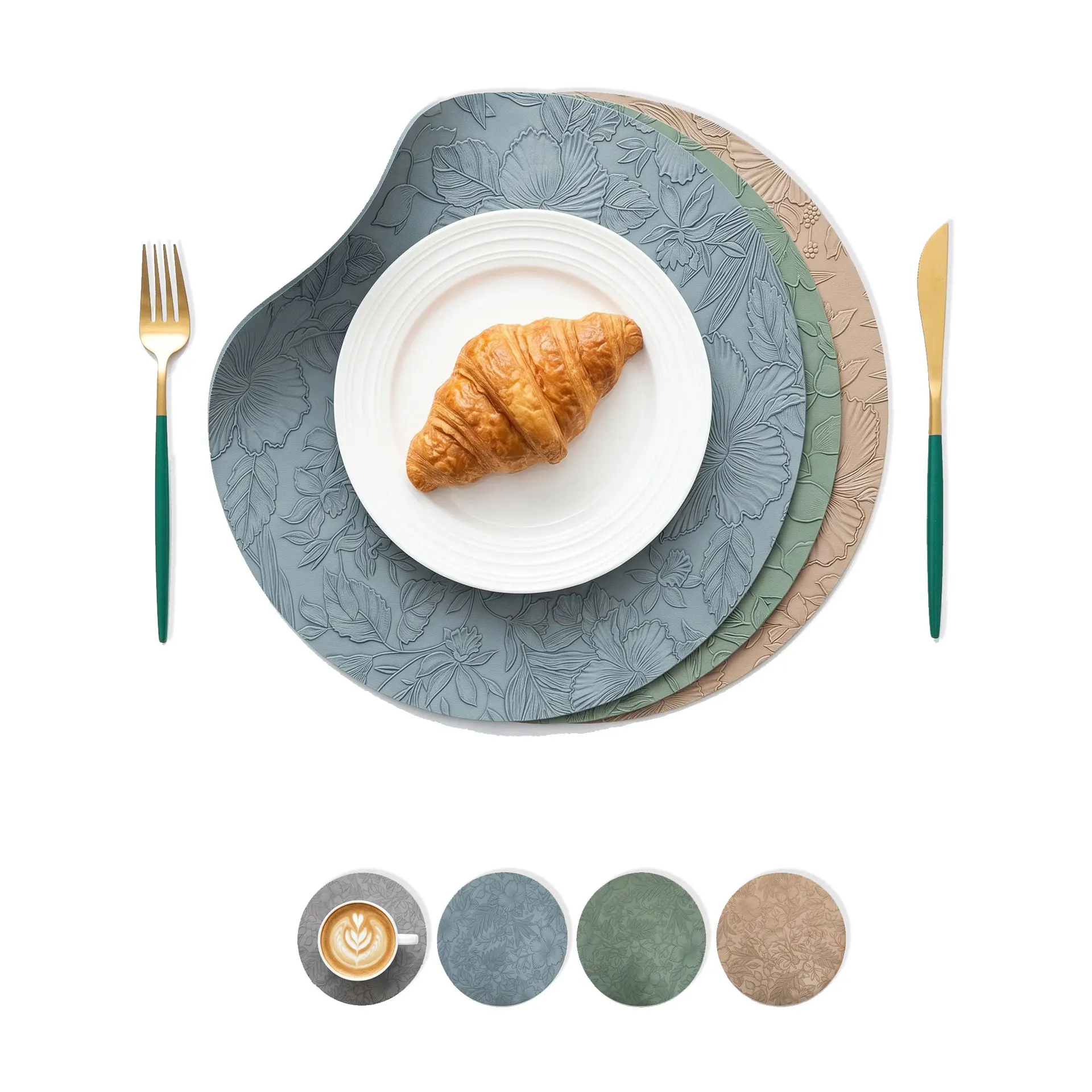 YFY leather placemat Western food plate Hotel high-end steak plate High value