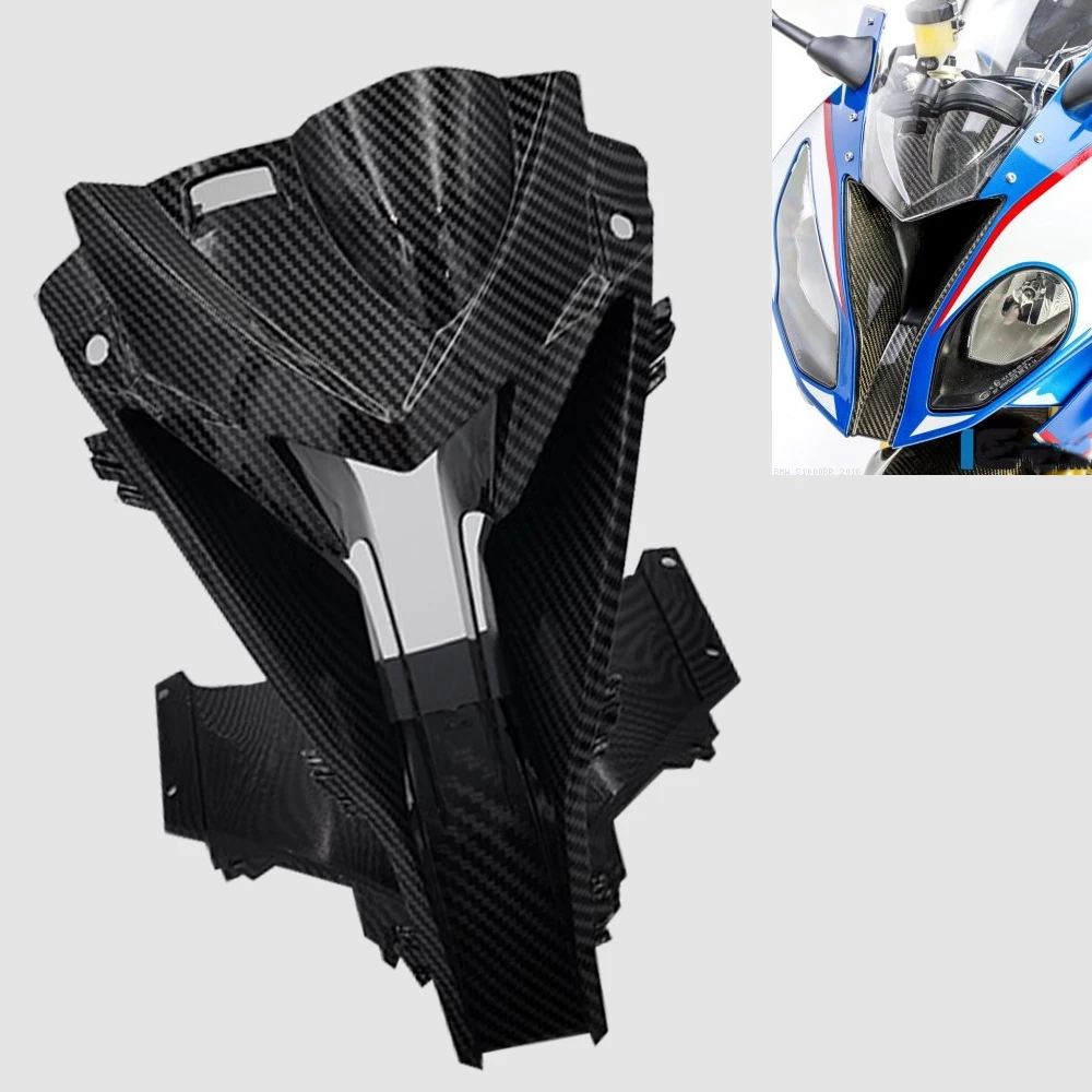 

Motorcycle Accessories Front Upper Nose Fairing Cowl Head Panel Air Intake Cover For BMW S1000RR 2015 16 17 2018 S1000 RR Carbon