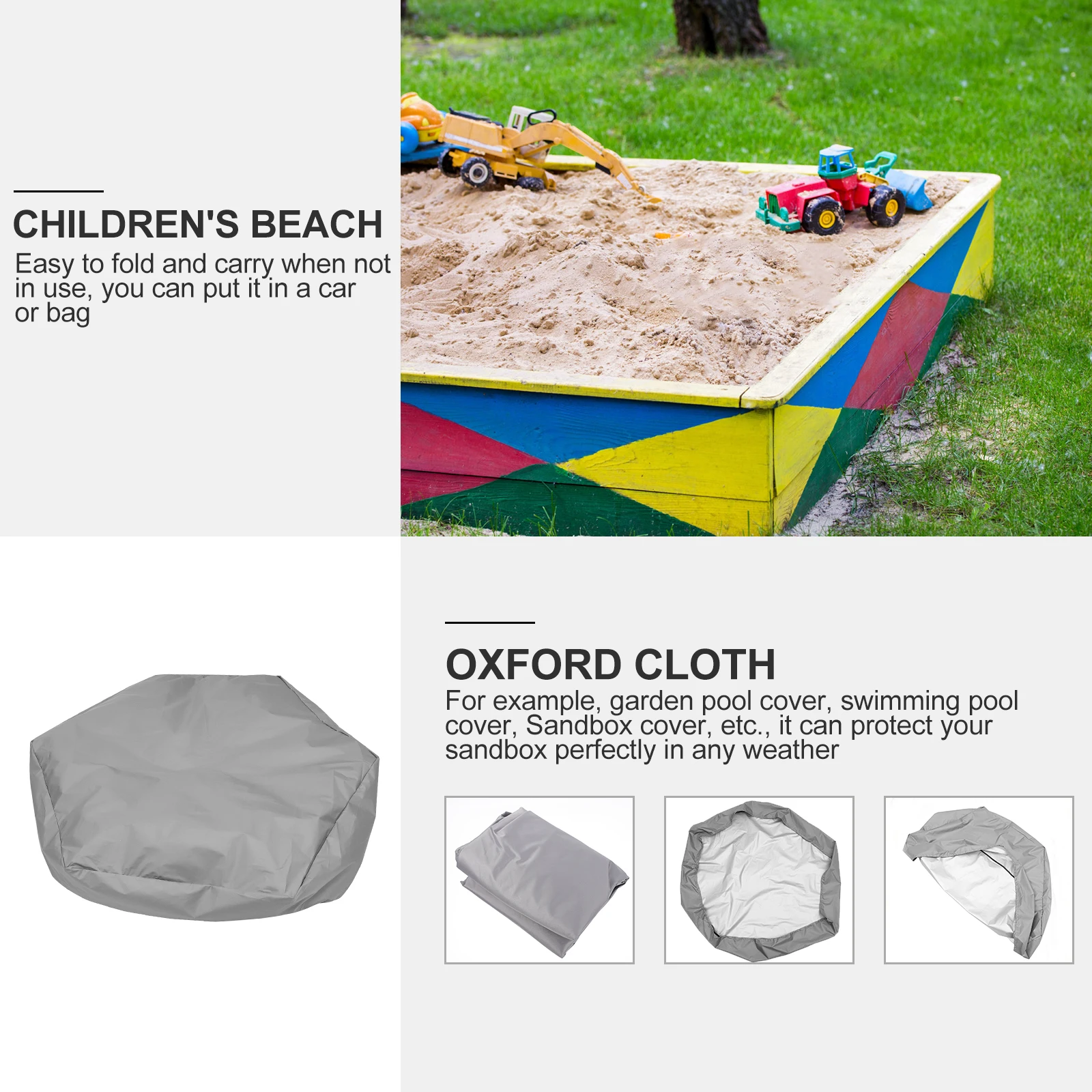 

Rectangular 's s Sand Pit Cover Protective Sandbox Protector Waterproof