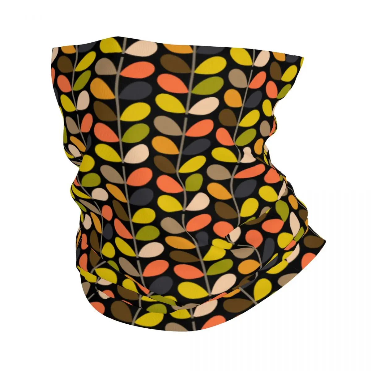 Multi Stem Orla Kiely Flowers Bandana Neck Gaiter Windproof Face Scarf Cover Men Women Scandinavian Art Headband Tube Balaclava