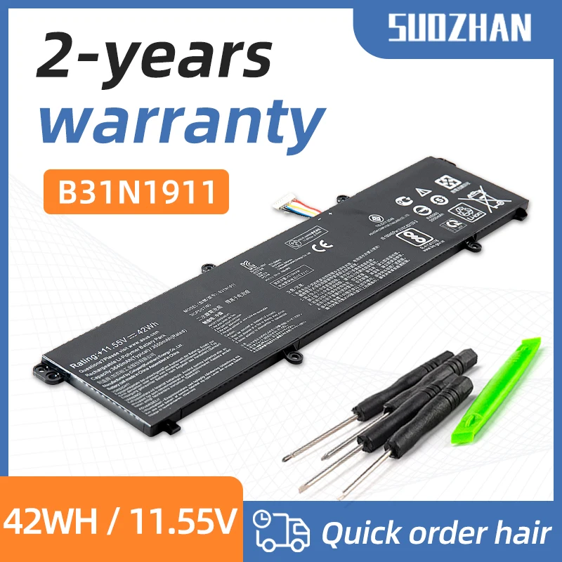Imagem -01 - Suozhan-bateria para Asus Vivobook Flip 14 B31n1911 11.55v 42wh Tm420ia Tp470ea M413da M413da-ek162t M413da-ek007t X421da X421ea