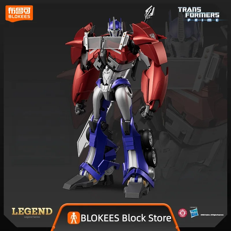 BLOKEES Optimus Prime Transformers Building Blocks Legendary Anime Cartoon Assembled Toy Model Desktop Ornaments Holiday Gifts
