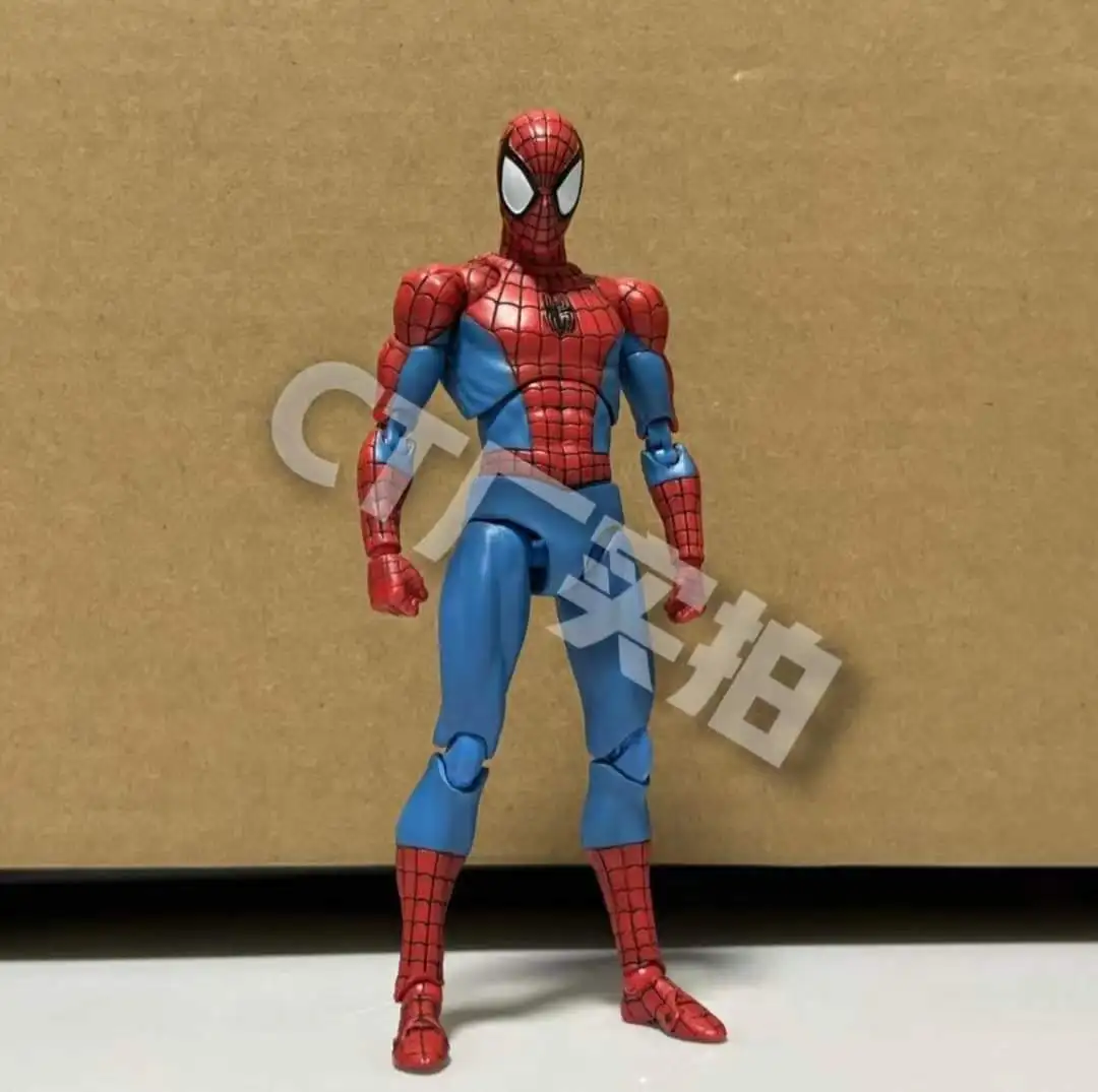 15cm Marvel Spider-Man Mafex 185 Spiderman Action Figure modello The Amazing Peter Parker Model Desktop Decoration Collection Gift