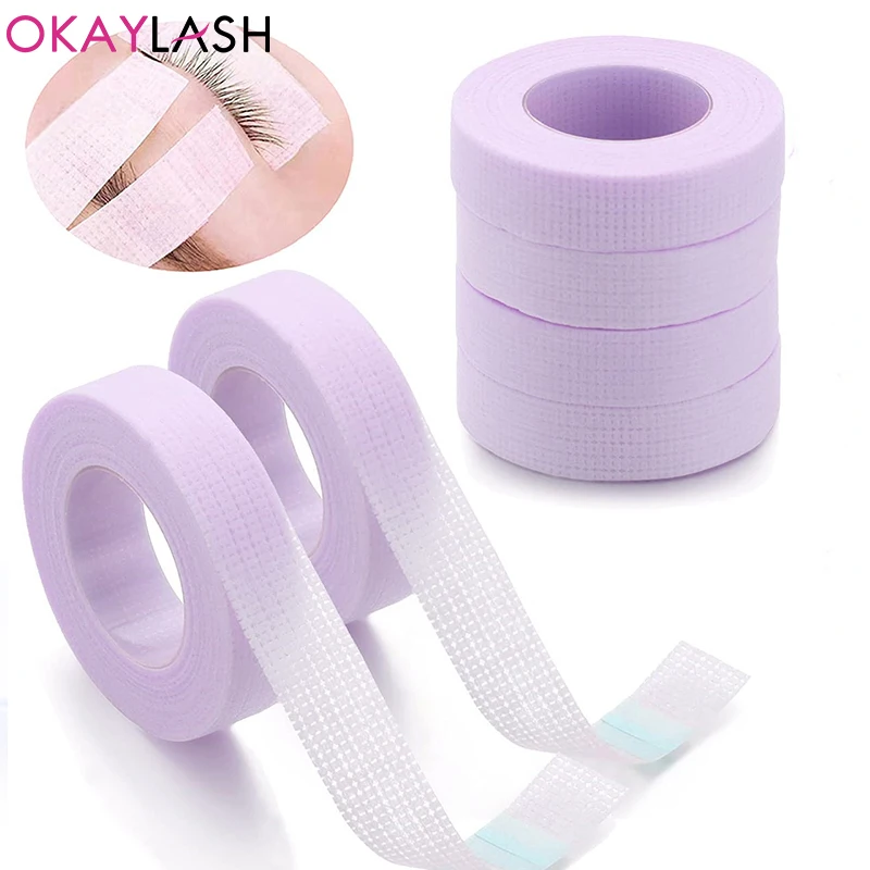 OKAYLASH 5 Rolls Breathable Eyelash ExtensionTapes Soft Medical Adhesive Tapes Stickers For Grafting Eye Lashes Makeup Tools