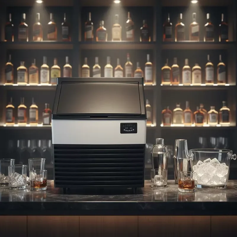 Commercial Cube Ice Maker Food Grade ABS Housing Automatic Ice Machine for Grocery Stores Supermarkets Fresh Cold Storage