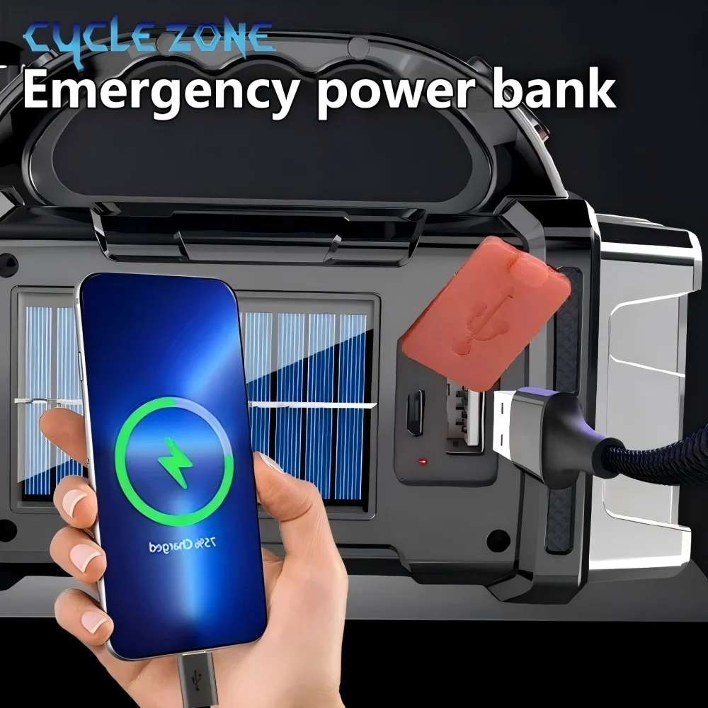 Poderosa lanterna led usb recarregável luz portátil com luz lateral cob portátil holofote acampamento ao ar livre tocha de pesca