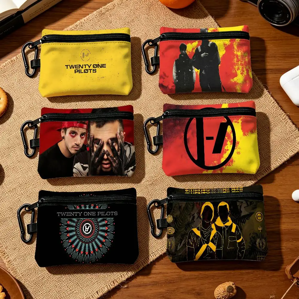 T-TwentyS O-One Pilots Fashion Wear-resistant Oxford Cloth Coin Purse Portable Backpack Hanging Card Storage Bag