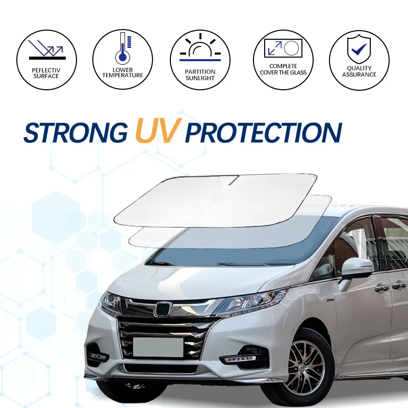 

Car Windshield Sun Shade For Honda Odyssey Sunshade Summer Visor Protector Foldable Blocks UV Rays Protection Accessorie