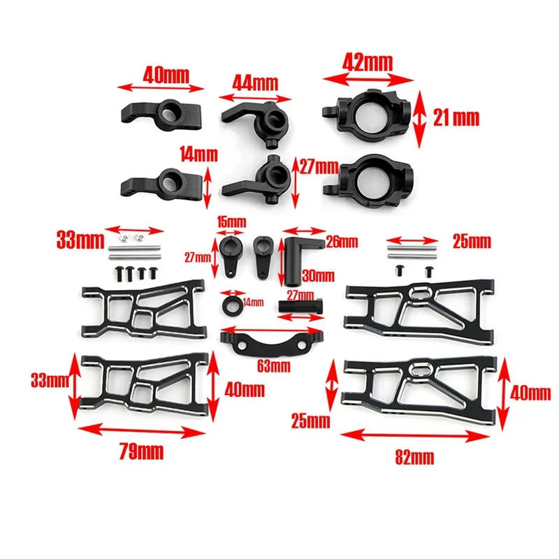 ZD Racing DBX-10 1:10 RC Car Parts Front Rear Suspension Arm C Seat Steering Cup Rear Wheel Seat Steering Servo Saver Complete