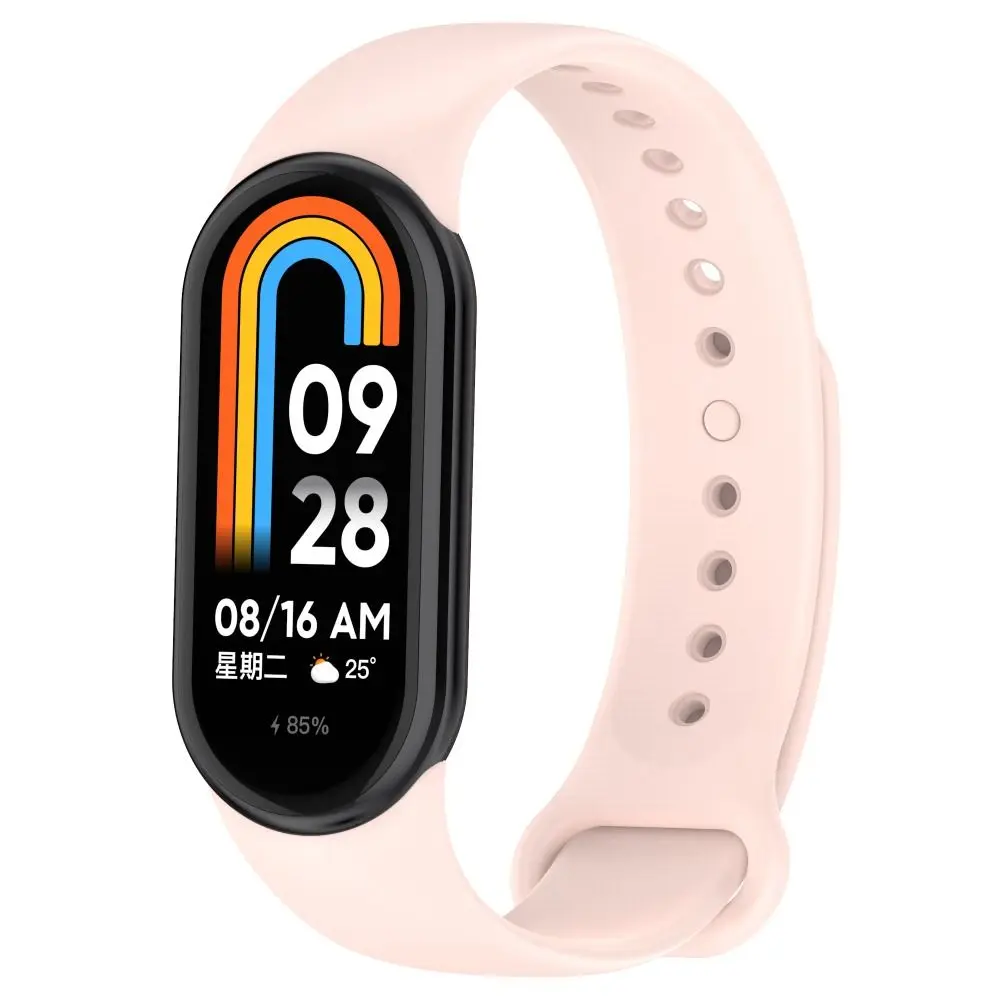 Pulseira de silicone para Xiaomi Mi Band 8, Sport Watch Replacement Wristband, Cinto de pulso para relógio inteligente MiBand