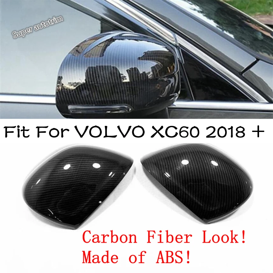 

Chrome Side Door Rearview Mirror Protection Housing Cover Trim 2 Pcs Fit For Volvo XC60 2018 - 2024 ABS Accessories Exterior