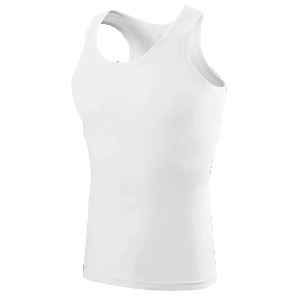 T-Shirt Vest L-3XL Tank Top Underwear Vest White Black Breathable Men Polyester Sleeveless Summer High Quality