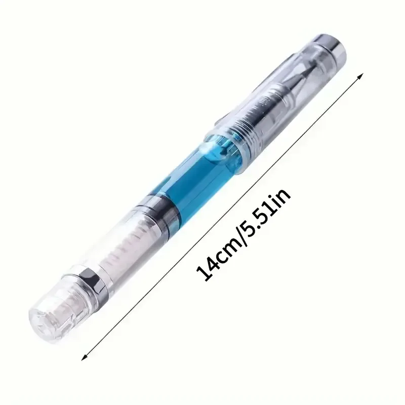 Self-priming watercolor pen, piston ink pen, can be filled with water (no liquid pigment) for painting, calligraphy and coloring