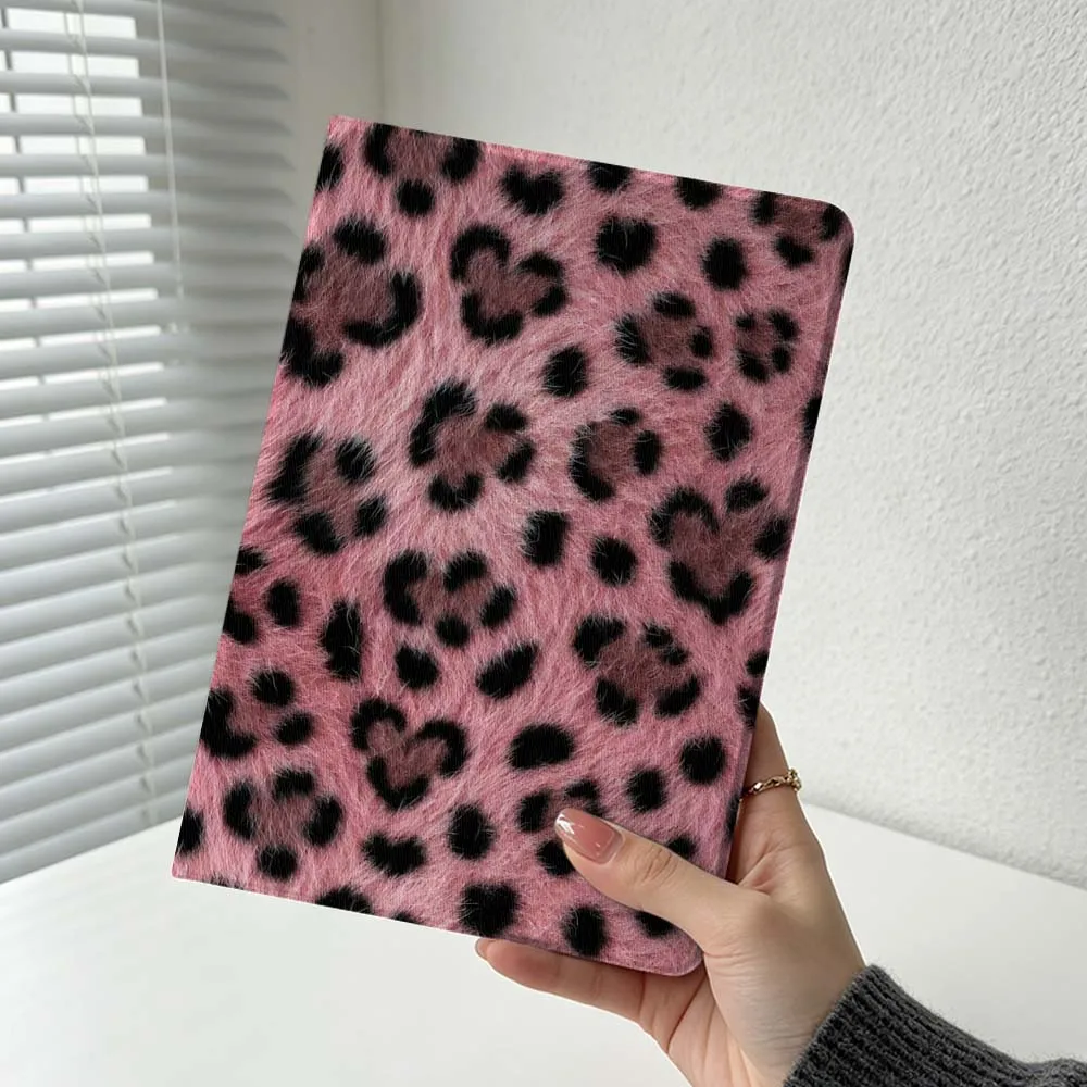 Cartoon Pink Leopard Print For Xiaomi Redmi Mi Pad 8 7 6 5 4 2 SE K Pro Max Ultra Poco Pad Soft Inch Tablet Case Cover