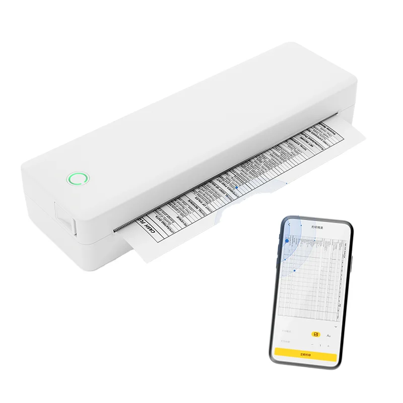 

Portable A4 Inkless Photo & Document Printer 210mm Wireless Thermal Printer Supports IOS & Android for On-the-Go Printing