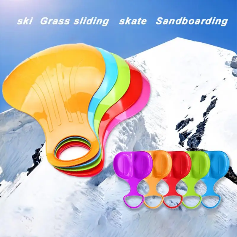 Sledge Skiing Board Outdoor Thicken Plastic Sand Grass Sleigh Slider Snow Luge Outdoor Winter Sports Snow Skiing Pad Sled