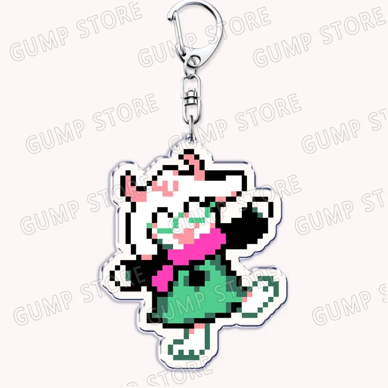لعبة لطيفة Deltarune سلاسل المفاتيح للإكسسوارات Ralsei Kris Susie Spamton Undertale Angel Jewelry Keyrings المشجعين الألعاب ألعاب الهدايا