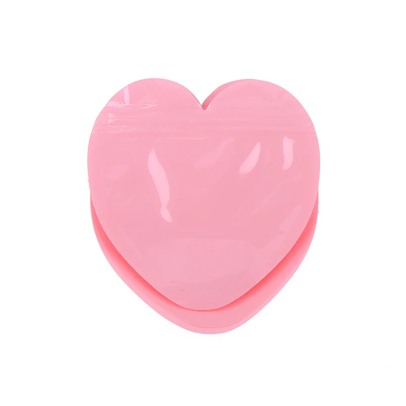 10Pcs Ziplock Bag Transparent Heart Plastic Seal Bags For Jewelry Display Necklace Earrings Bracelet Packaging