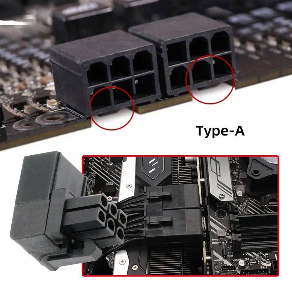 Cablec ATX 6Pin adaptor Header daya jantan ke betina untuk kartu grafis GPU 90 derajat naik turun miring 2 buah/lot