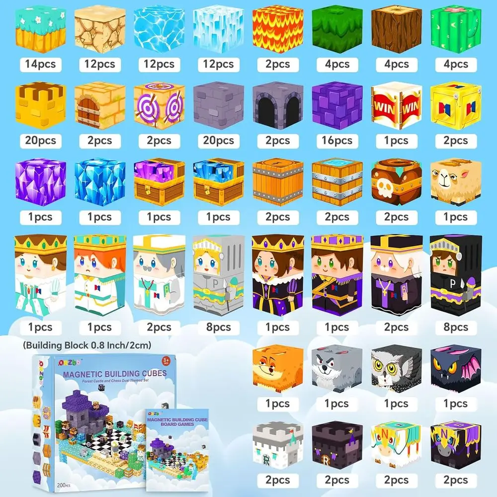 子供向け磁気ブロックセット - モンテッソーリ教育に触発されたチェス＆感覚玩具、3歳以上のお子様向け