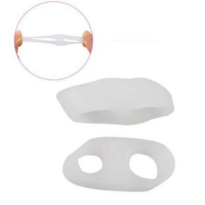 1Pair Transparent Gel Fingers Protector Corn Corrector Hammer Toe Separator Orthotic Silicone Gel Toe Tube Separation Protection