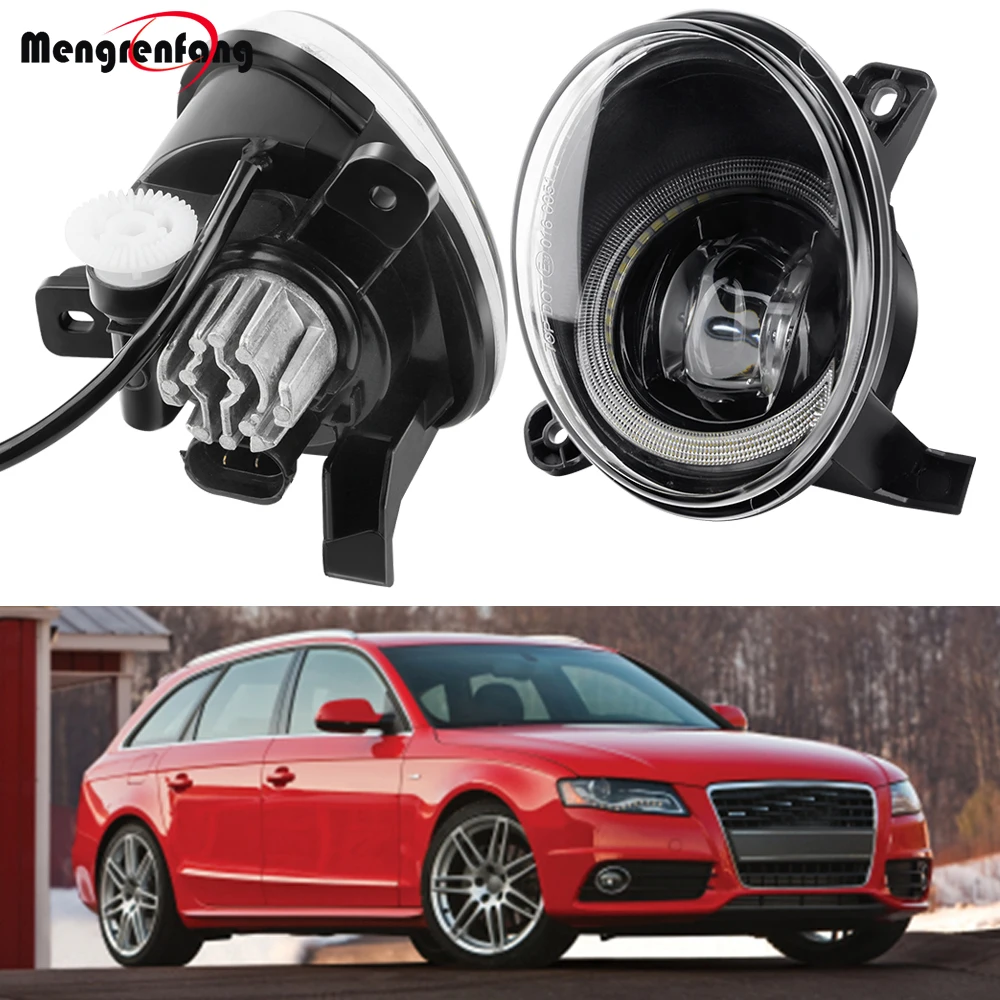 2 X 30W Car Canbus Fog Light LED Angel Eye DRL Daytime Running Lamp H11 For Audi A4 S4 B8 Avant/Wagon 2008-2011 (Not Fit Sedan)