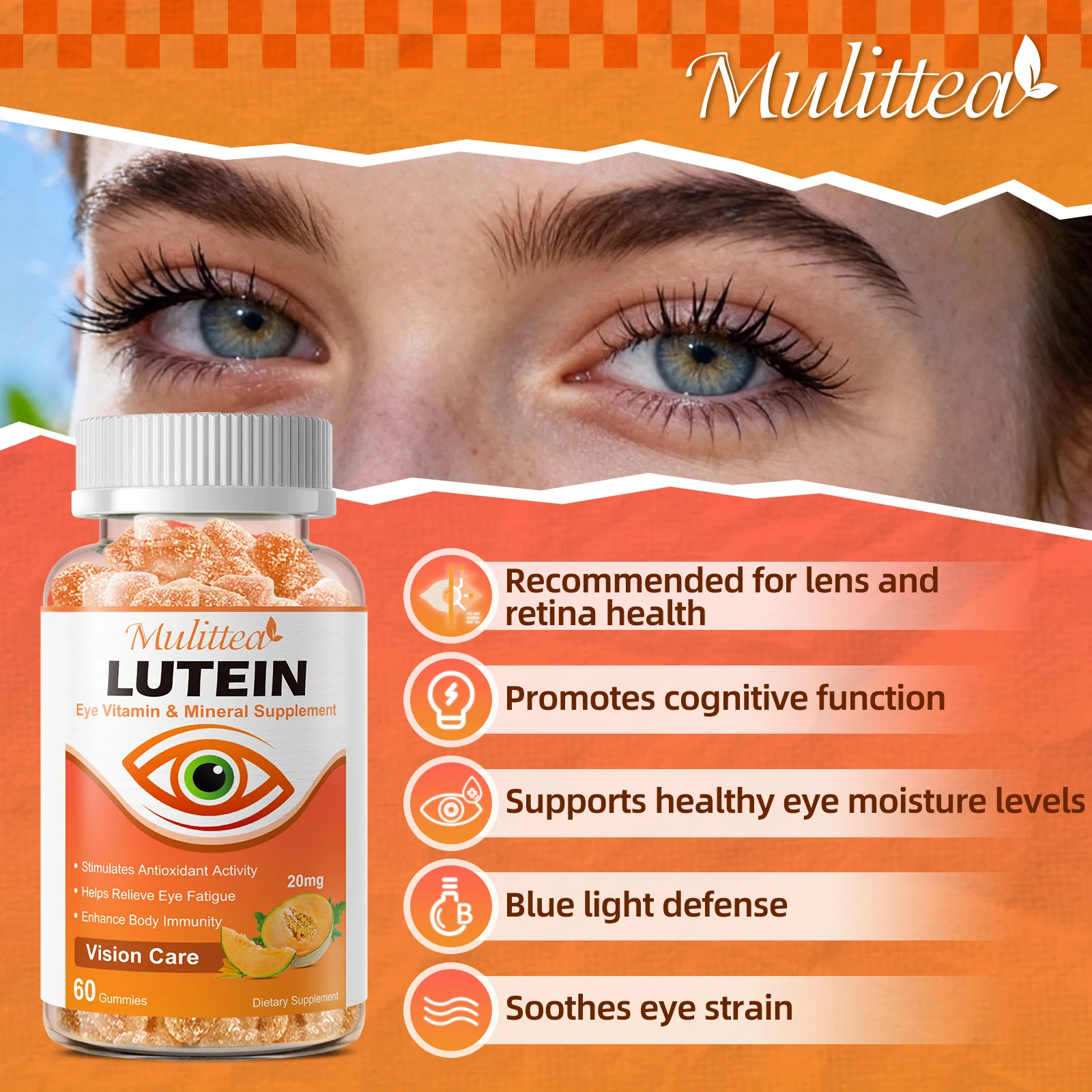 Mulittea 20mg Lutein Gummies F - огляд і ціна Pre Workout Supplement