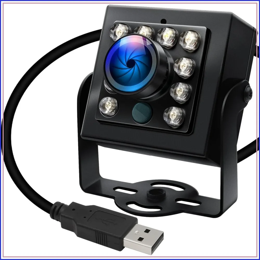 

1080P USB Camera 60FPS IR Night Vision 170° Fisheye Lens Plug & Play for PC Mac Android