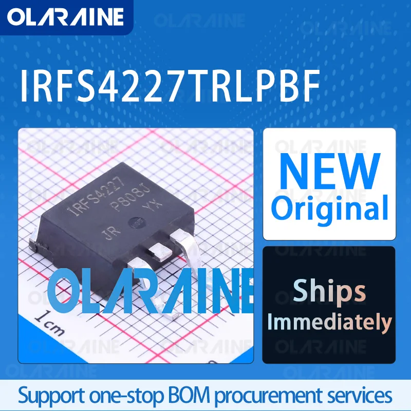 1/5/10Pcs IRFS4227TRLPBF D2PAK-3 (TO-263-3) Original Transistor MOSFET N-Channel 1 Channel Vds-200 V Id-62 A