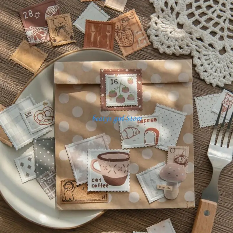 C7AB Embossed Stamps Sticker For Scrapbooking Journaling Decorations With 3D Design