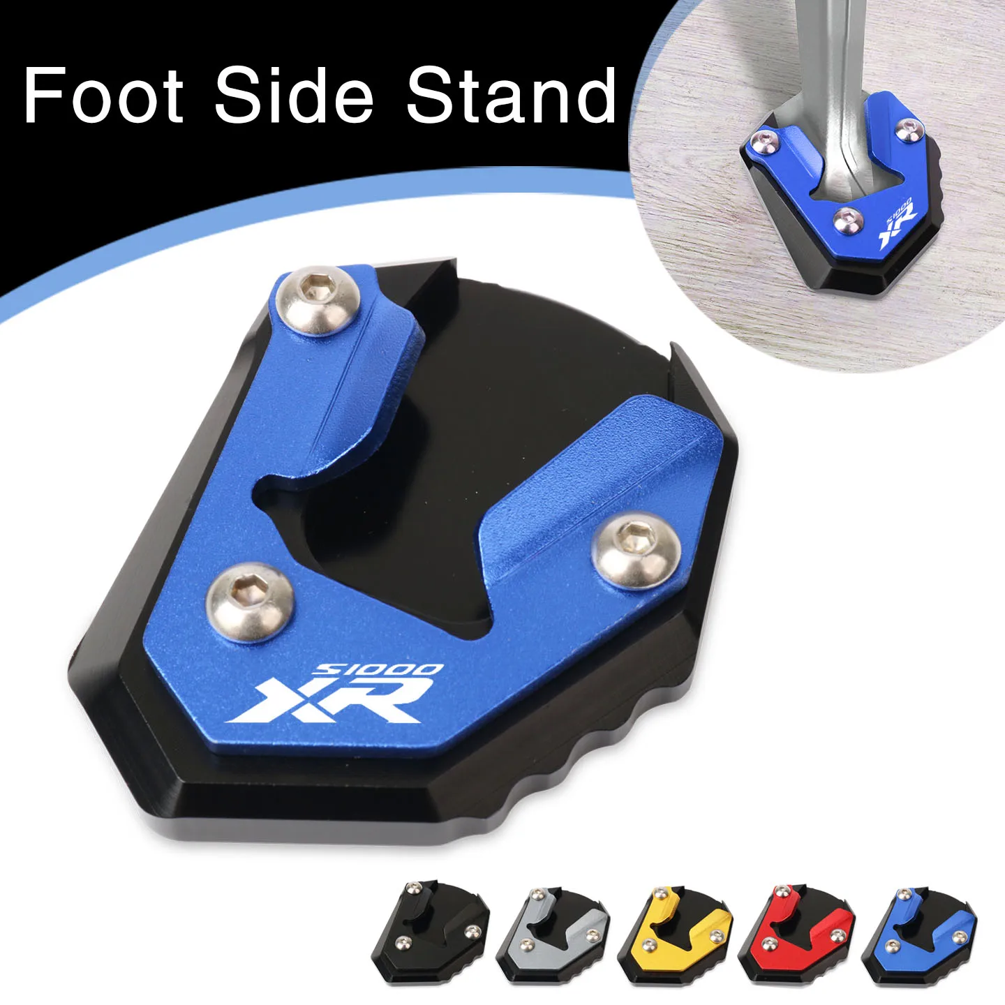 

Motorcycle Kickstand Foot Side Stand Extension Support Plate Pad For S1000XR S1000 XR 2015 2016 2017 2018 2019