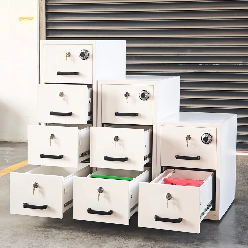 4 Drawer Fireproof File Cabinets for Documents Passport Fire Resistant Cabinets Digital Lock for Office Use