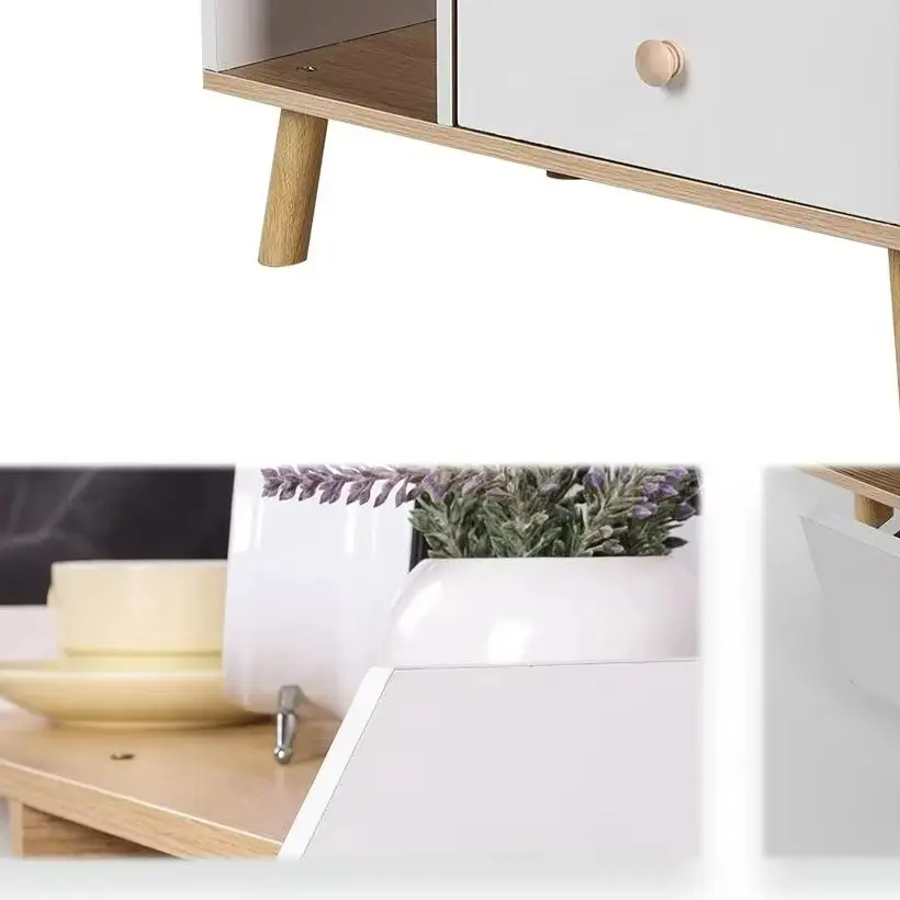 

Деревянный современный прикроватный столик, простой прикроватный шкафчик для хранения вещей, скандинавский прикроватный шкаф для хранения вещей для гостиной, офиса