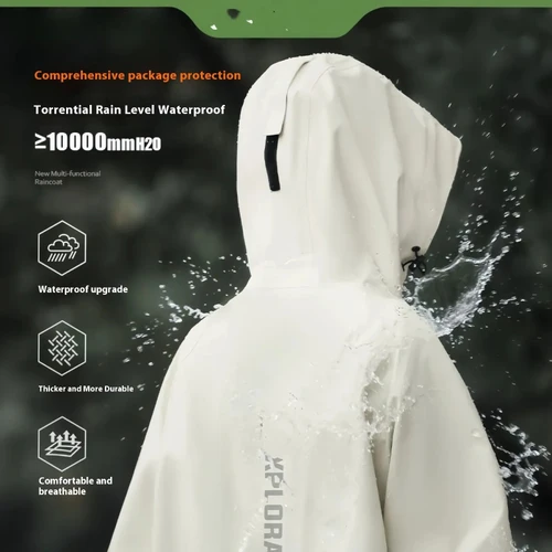 Imagen 2 del producto Chubasquero NPY, pantalones de lluvia, traje de cuerpo completo, prevención de lluvia, bicicleta eléctrica, motocicleta, impermeable reflectante dividido para llevar