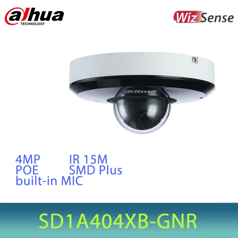 

Original Dahua SD1A404XB-GNR 4MP Starlight Infrared 4X Optical Zoom Network PTZ Camera IP66 IK08 Protection Level