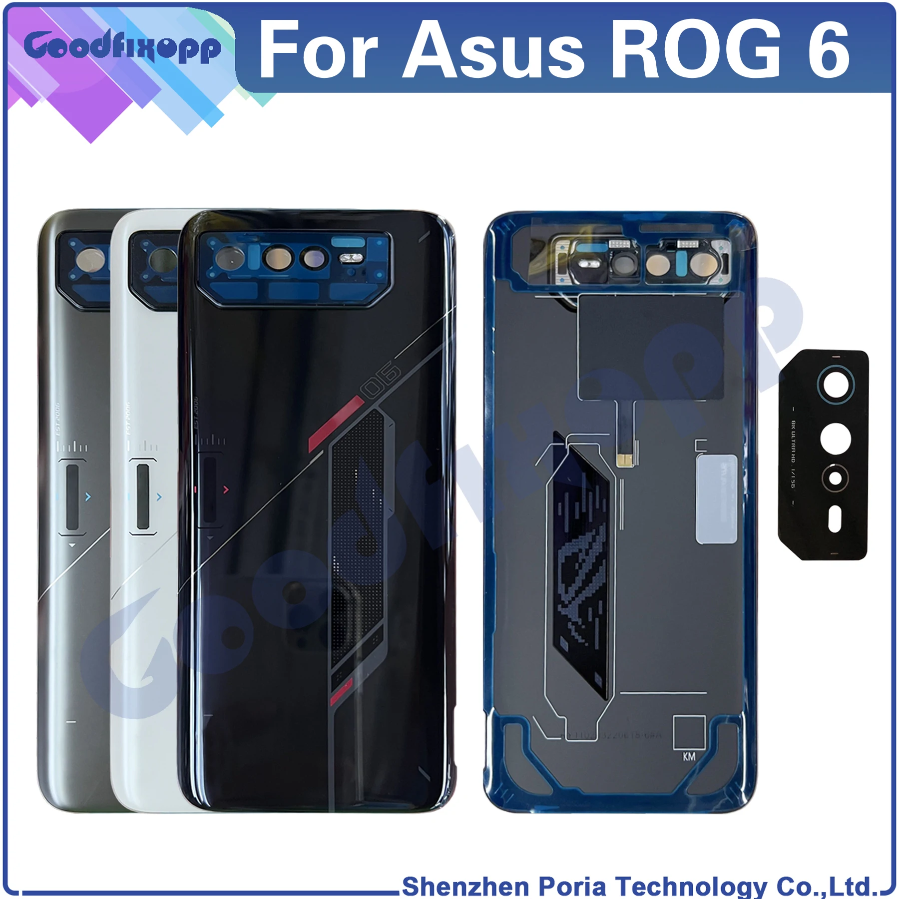 For Asus ROG Phone 6 AI2201 ROG6 ROG 6 Back Cover Door Housing Case Rear Cover Battery Cover