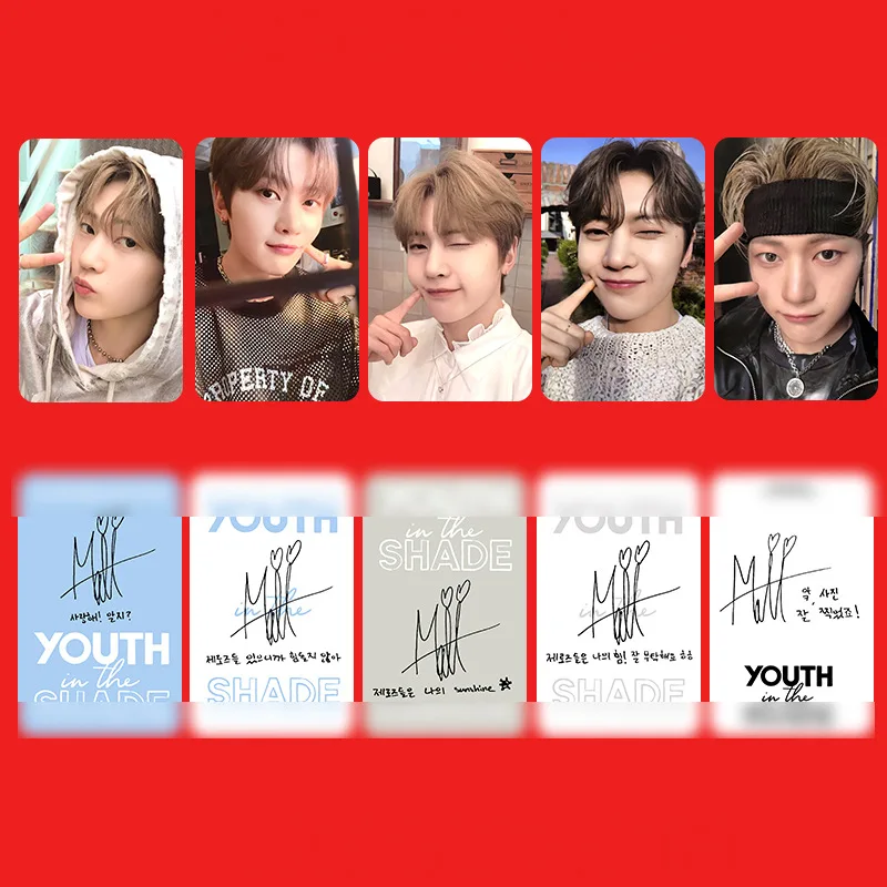 5Pcs/Set KPOP ZEROBASEONE YOUTH IN TH SHADE Album Member Selfie LOMO Cards ZB1 Zhanghao Taerae Hanbin Photocards Fans Collection