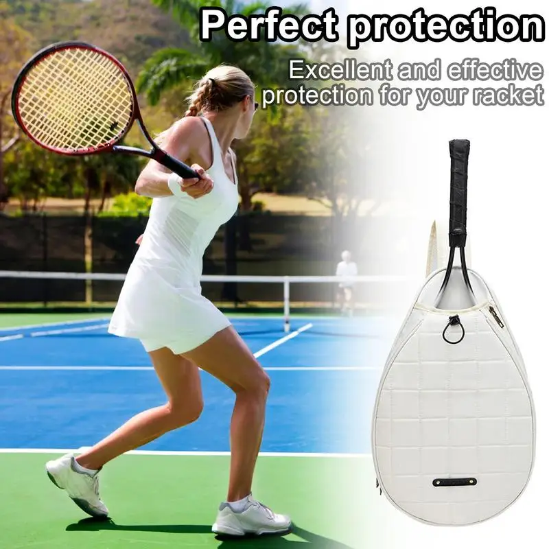 Tennis Racquet Bag Oxford Cloth Protective Tennis Racket Bag With Elastic Cord Portable Storage Backpacks For Boys Girls