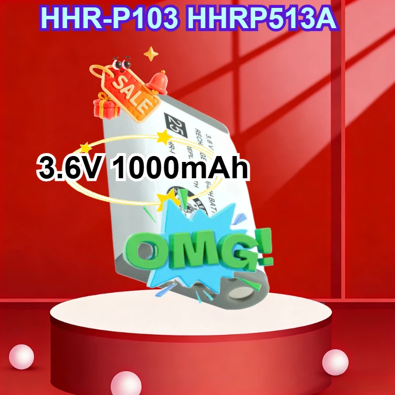 

HHR-P103 HHRP513A Type25 for Panasonic Cordless Phone Handset 3.6V 1000mAh Ni-MH Rechargeable Battery