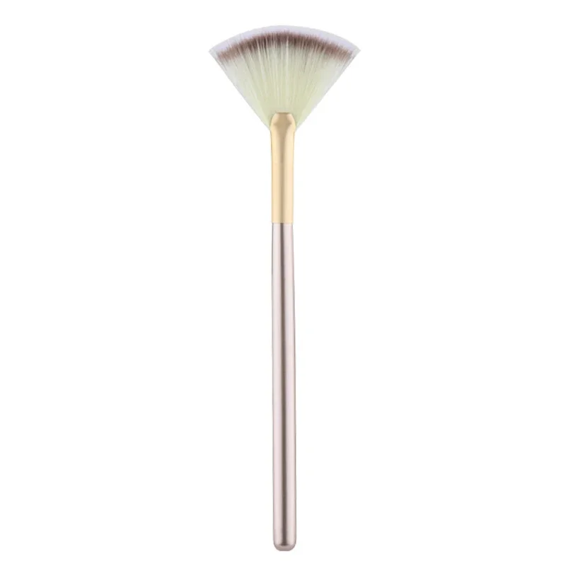 Fan Brushes Facial Brushes Soft Makeup Brush Cosmetic Applicator Tools Wooden Handle and Soft Fiber for Glycolic Peel Mask