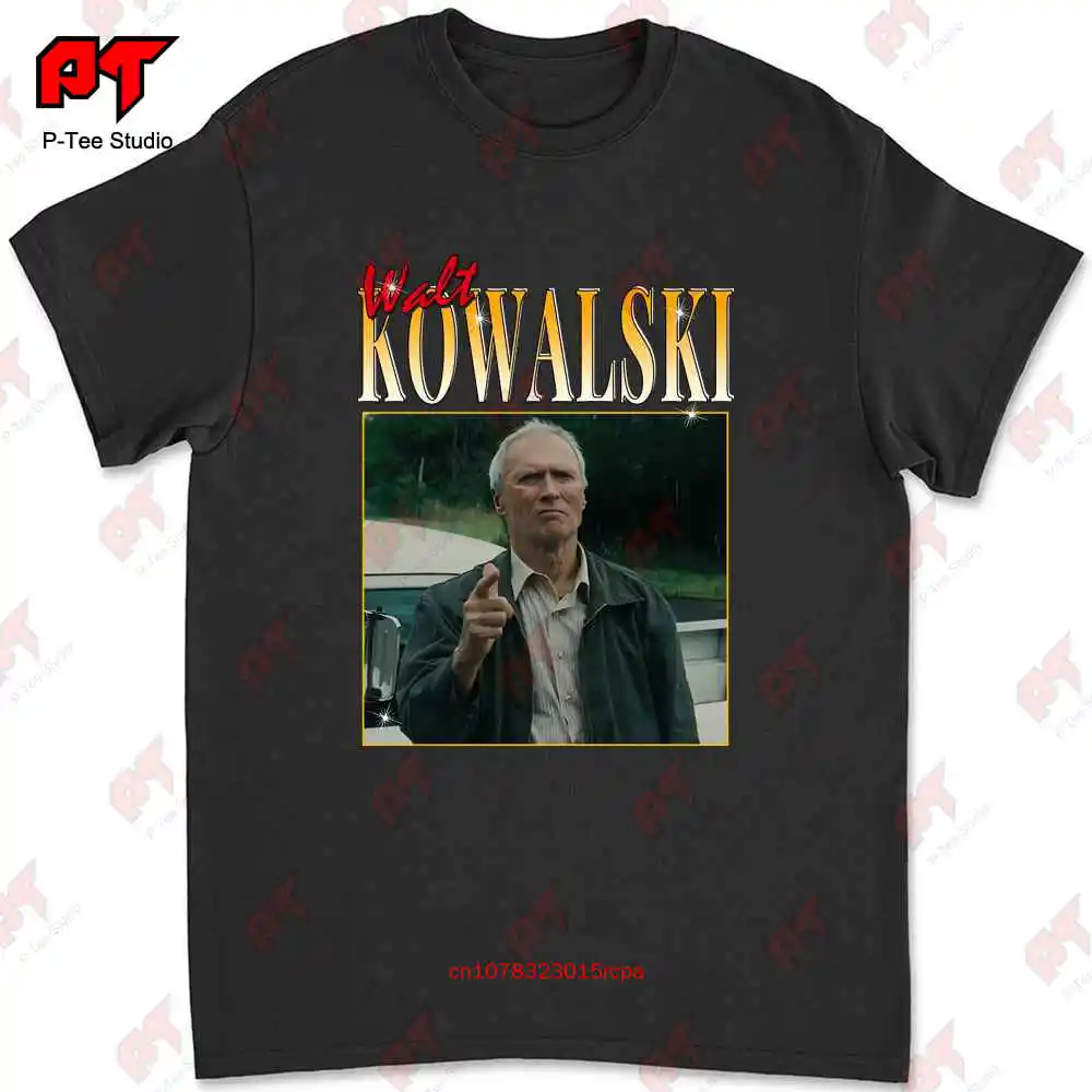 

Винтажная черная футболка из фильма Walt Kowalski Gran Torino Mnh042421052 M38D