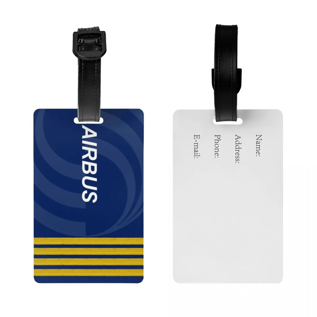 Custom Airbus Fighter Pilot Luggage Tag Aviation Airplane Suitcase Baggage Privacy Cover ID Label