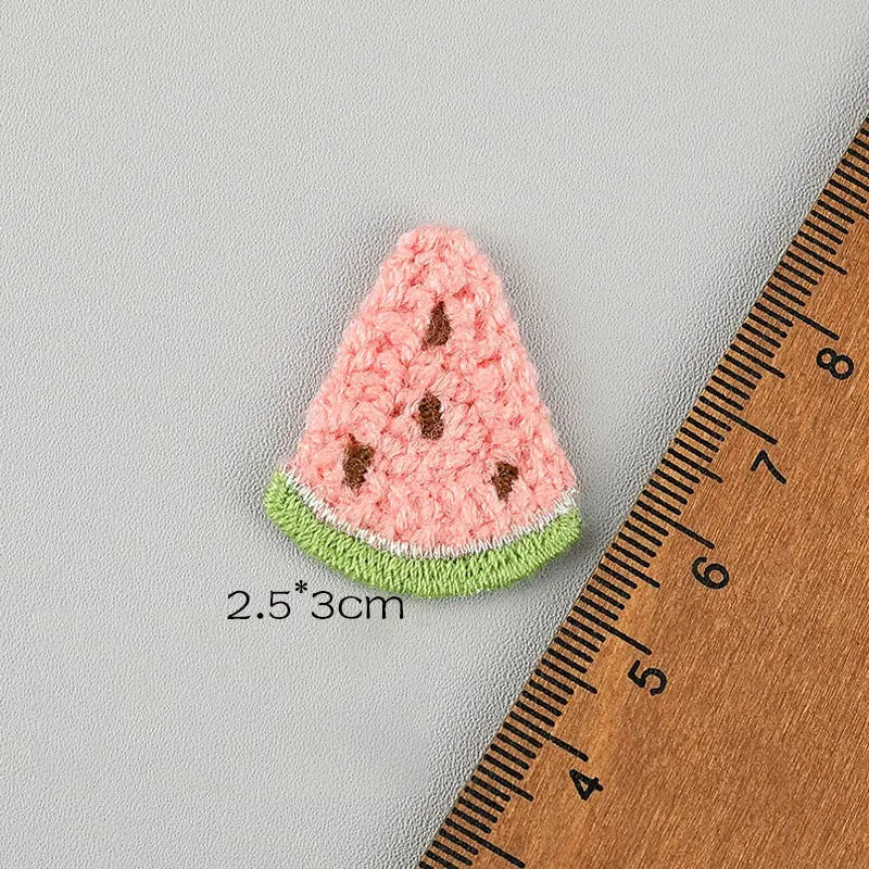 20 Stück wasserlösliche Stickapplikationen mit Fruchtmotiven zum Aufnähen auf Kleidung, Hüte, als Aufnäher, für Kopfschmuck und Haarspangen. – Detail 8