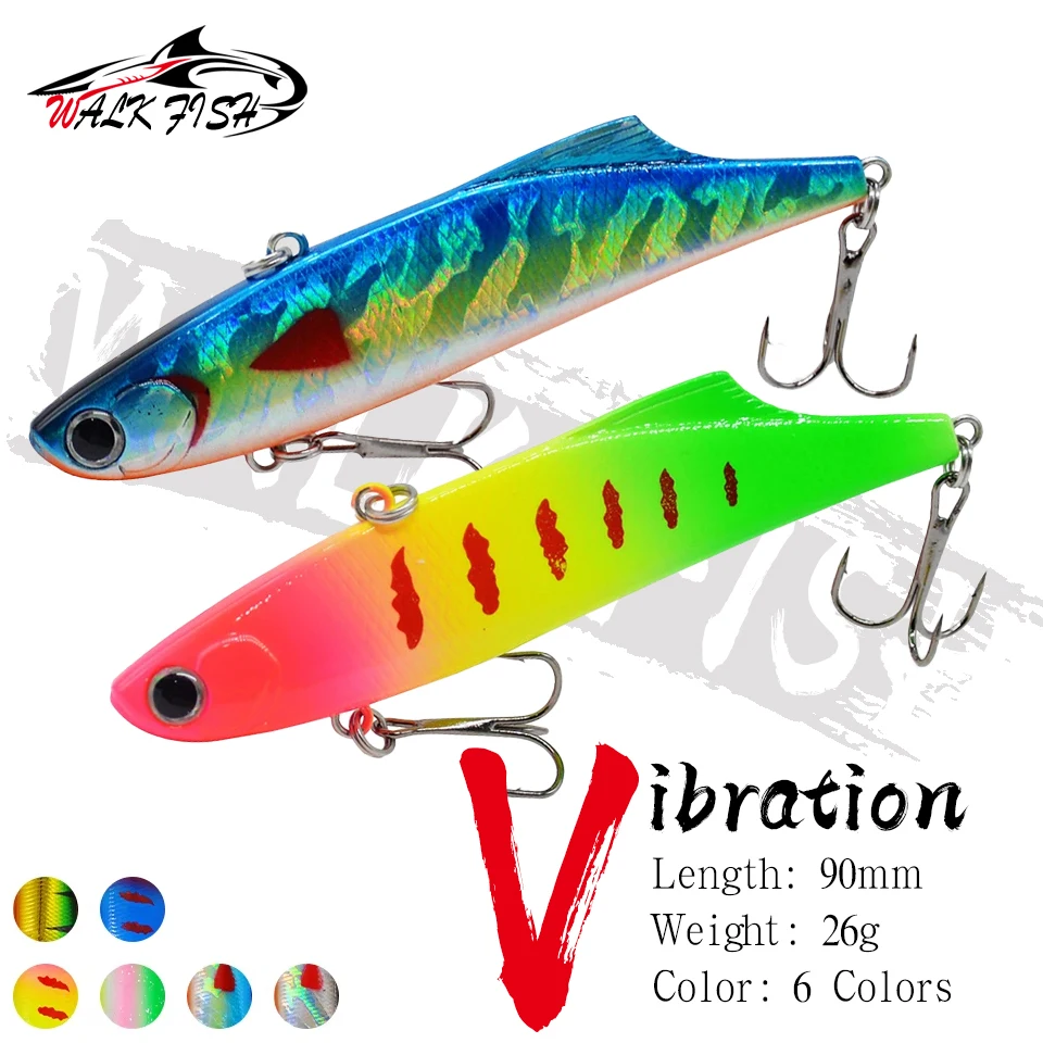 WALK FISH 1 Stück 9 cm/26 g New Ice VIB 1 Stück sinkender Angelköder Langstrecken-Vollschwimmschicht Harter Köder Bionic-Köder Angelausrüstung